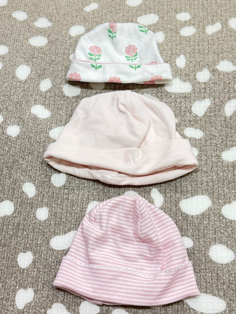 Bundle TBBC Kissy Kissy baby girl newborn hats beanie pima cotton ralph lauren